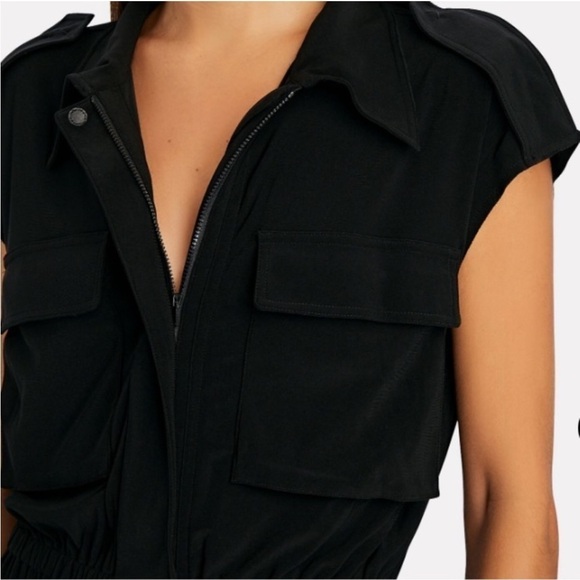 Norma Kamali sleeveless cargo jumpsuit black - Picture 2 of 9